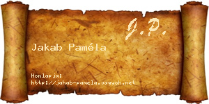 Jakab Paméla névjegykártya